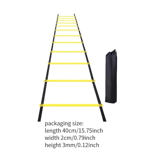 Agility Ladder, Folding Soccer Football Speed Training Ladder for Volleyball Workout Coordination Footwork Balance - Instant Set Up, Portable Sports Equipment