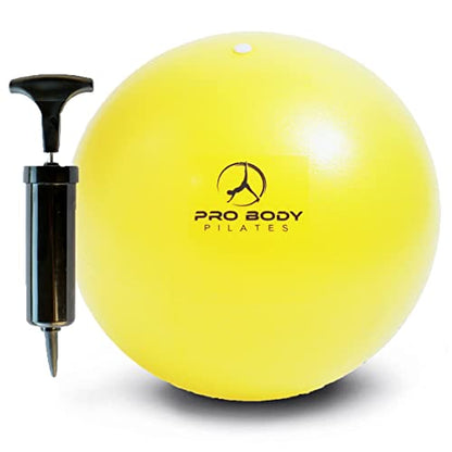 ProBody Pilates Small Exercise Ball with Pump - 9 Inch Workout Ball for Stability, Barre, Yoga, Core & Physical Therapy