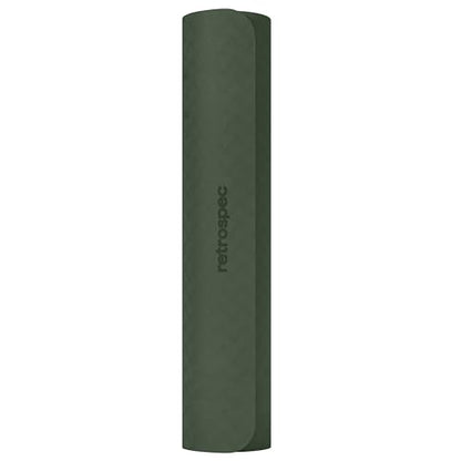 Retrospec Zuma Yoga Mat 6mm Thick Non-Slip TPE Exercise Mat | Cushioned Workout Mat for Yoga Pilates and Home Stretching | 72 x 24 with Carrying Strap