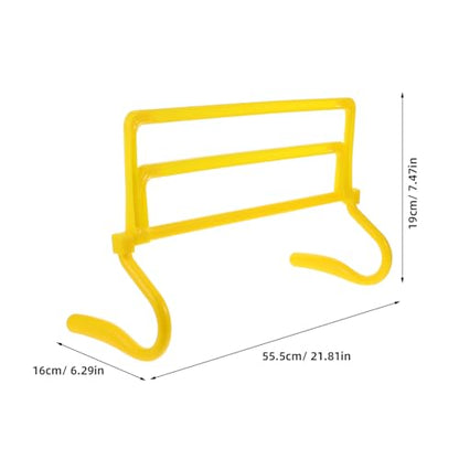 Healifty Adjustable Height Football Agility Hurdles Foldable Soccer Speed Training Bars with Metal Handles, Portable Plyometric Exercise Equipment for Outdoor and Indoor Sports