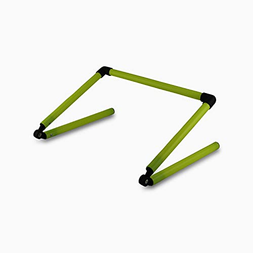 Splay Adjustable Agility Hurdles (Pack of 6 with Carry Bag) - Six Speed Hurdle for Speed Agility Training Football Coaching Drills - Yellow and Red Sport Dog Hurdles