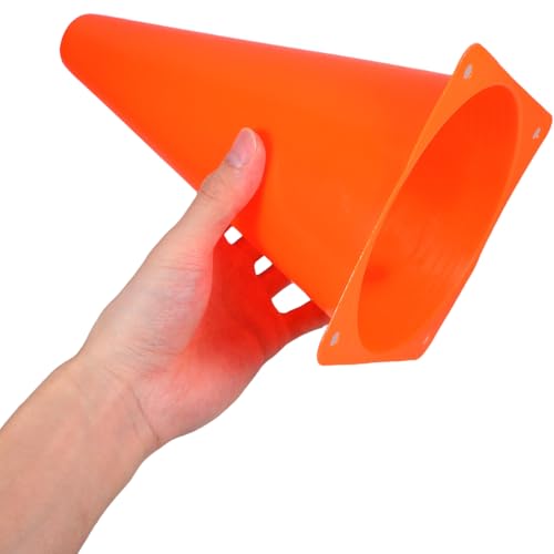 8pcs Orange Plastic Soccer Training Cones 23cm Field Markers for Agility Drills Coordination Outdoor Football Practice