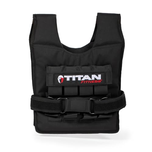 Titan Fitness Elite Series Adjustable Weight Vest, Body Weight Vests for Training Workout, Jogging, Cardio, Walking, Weighted Workout Equipment