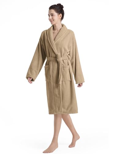 Plush Bath Robes For Women After Shower,Soft Long Towel Robe,Quick Dry&Warm Womens Bathrobe