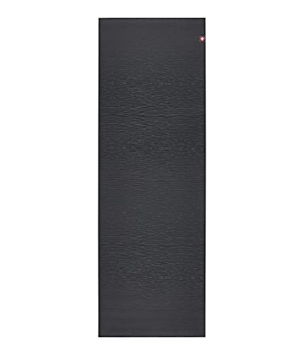 Manduka eKOLite Yoga Mat 71" - 4mm | Natural Rubber | Eco-Friendly | Soft Textured Surface | Natural Next-to-Skin Feel | 71 x 26 inches | Charcoal Grey - color: Charcoal, size: 79" x 24"
