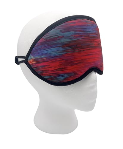 Dream Essentials Dreamland Premium Sleep Mask, Handmade in the USA, Breathable Natural Cotton, Adjustable Strap, Men and Women, Nose Bridge for Light Block, Travel, Yoga, Meditation (Tahitian Sunset) - color: Tahitian Sunset