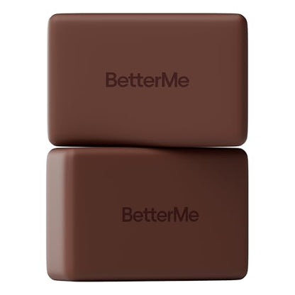 BetterMe Yoga Blocks Set of 2 – High Density Foam Yoga Blocks for Stretching, Pilates & Workouts – Lightweight Non-Slip Exercise Blocks for Flexibility & Balance
