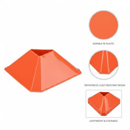 Triangular Sports Marker Cones for Agility Drills and Field Boundaries, PE Plastic Training Equipment (1 PC)