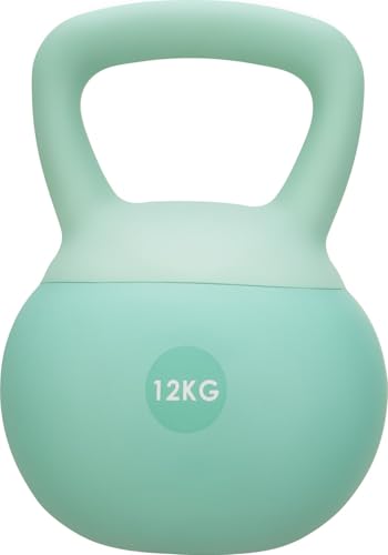4kg Soft Kettlebell for Women, Non-Slip PVC Coated Home Fitness Weight for Pilates, Strength Training & Full-Body Workouts (Pink) - color: Menthe, size: 12 kg