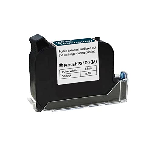 Phezer Original 42ml Black Quick Dry Solvent Ink Cartridge Replacement for 0.5inch/12.7mm Handheld Mini Inkjet Printers PC11 (Black) - color: PC11 Printer Ink (Black)