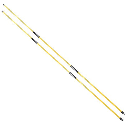 3-Fold Fiberglass Golf Alignment Sticks - 48 Inch Portable Swing Trainer Tool for Putting and Driving Accuracy