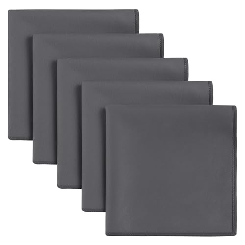 Sweat Absorbing Handkerchiefs, 5Pcs Small Quick Drying Microfiber Sweat Rag Towels for Gym, Sports and Workout - color: Dark Gray