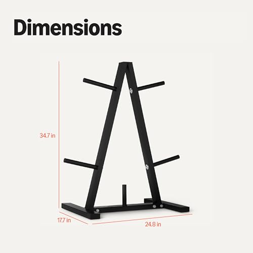 Amazon Basics Weight Plate Tree Rack - size: 1" Weight Plate Tree, 300 lbs
