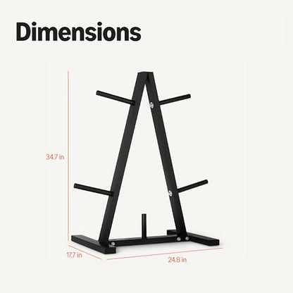 Amazon Basics Weight Plate Tree Rack - size: 1" Weight Plate Tree, 300 lbs