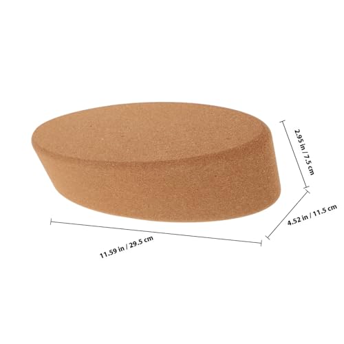 Cork Yoga Blocks Set Oval Shape High Density Yoga Bricks for Women Calf Stretch and Pilates Fitness Exercise Equipment