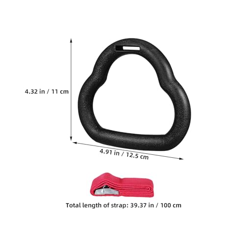LIOOBO Gymnastics Rings Set with Adjustable 1m Straps, Blue and Red Pull up Rings for Indoor Strength Training, Gymnastics Equipment for Grip and Arm Workout