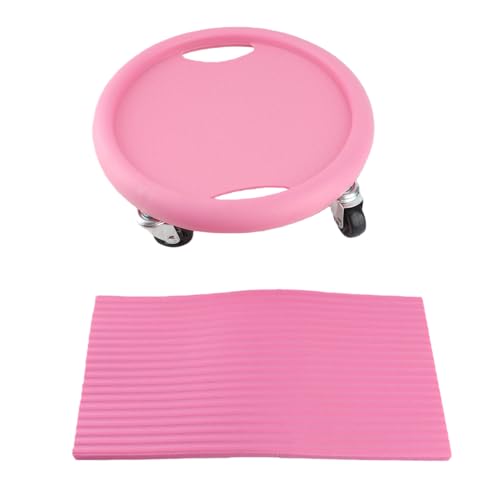 Ab Roller with 4 Wheels Ab Exercise Equipment for Core Workout 360° Silent Abdominal Strength Training for Home Gym Multi Directional Abs Roller Board