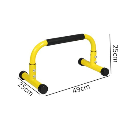 2 Pcs Sturdy Steel Training Stands for Home Gym Featuring Wide Grip and Adjustable Base Portable Dip Station