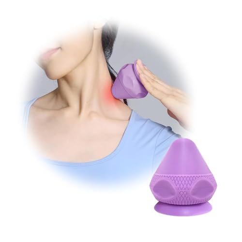 Myofascial Release Tool Mountable Massager Pressure Point Knobble Massage Tool Muscle Back Knot Remover Trigger Point Ball Self Deep Tissue Massage Tools for Neck, Shoulder, Feet with Suction Cup - color: Purple