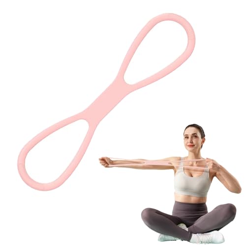 Resistance Bands Non Slip Elastic Stretch Bands for Men Women - color: Pink