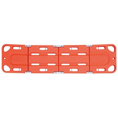 PE Plastic Folding Stretcher - 4-Fold Portable Spine Board with Holes, X-Ray Compatible, Floating Emergency Stretcher (191x47cm, 159kg Capacity)