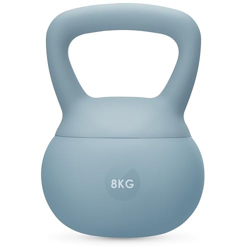 4kg Soft Kettlebell for Women, Non-Slip PVC Coated Home Fitness Weight for Pilates, Strength Training & Full-Body Workouts (Pink) - color: Bleu, size: 8 kg