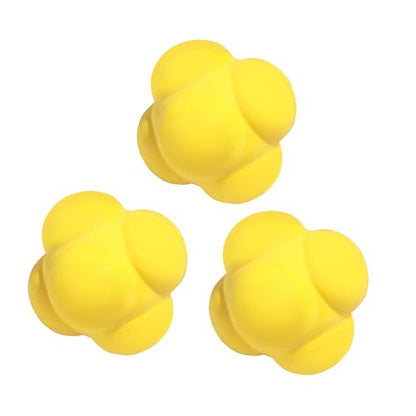 GSE Sports Reaction Balls for Field Training, Agility Trainer for Baseball - color: Yellow, style: 3-Pack