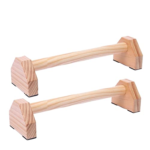 Up, Thick Wooden Grip, Slip-Resistant Push Handles Perfect for Floor, Strength Training Equipment At Home Push Handles Stands for Floor Women Men Exercise Fitness Wooden