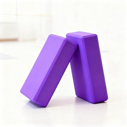 Non-Slip High-Density Yoga Foam Block – Balance & Support for Yoga, Pilates & Meditation - color: PURPLE