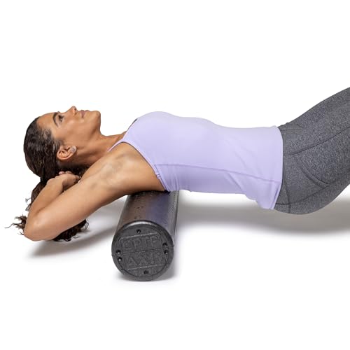 OPTP AXIS Firm Density Foam Roller – Round, Black, 36" x 6" - color: Black - 36" X 6" Round