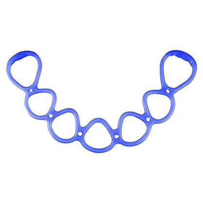 7 Ring Stretch Resistance Exercise Band, Workout Bands Yoga Stretching for Home Fitness, Foot, Leg and Arm Exerciser Stretch Band, Center Workout Walking Exercise - color: Blue