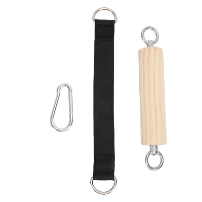 Wooden Pull Up Grip, Natural Beech Wood Strength Trainer with Hooks for Home Gym Workouts, Climbing Enthusiasts, Bodyweight Training