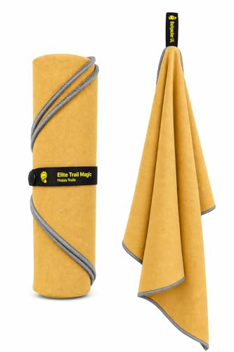 Backpacking Ultralight Quick Dry Microfiber Soft Fast Drying Hand and Face Towel Wash Cloth Camping Yoga Hiking Active Lifestyle 16x28 (Yellow, Medium) - color: Yellow, size: Medium