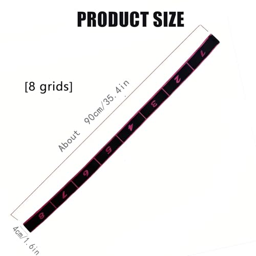 Elastic Yoga Stretching Strap with Loops, 3Pcs Yoga Strap Numbered Resistance Band 8 Segment Pilates Stretching Band for Physical Dance Stretch Pilates Resistance Bands (Pink + Blue + Purple)