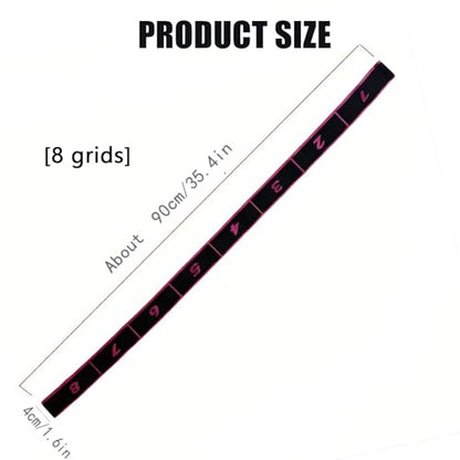 Elastic Yoga Stretching Strap with Loops, 3Pcs Yoga Strap Numbered Resistance Band 8 Segment Pilates Stretching Band for Physical Dance Stretch Pilates Resistance Bands (Pink + Blue + Purple)