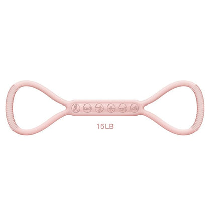 2026 Upgraded Figure 8 Resistance Band for Physical Therapy, Shoulder Back Arm Exercise Bands, 3 Resistance Levels for 15 25 35lb for Kids Adult Elderly - color: 15LB Pink