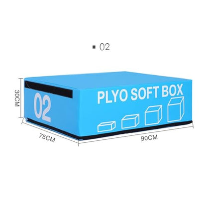 Foam Reinforced Box Stackable Soft Plywood Box, Anti-Skid Safety Used for Jumping, Strength Training and Physical Training, Suitable for Home Gym Box - size: 90*75*30cm