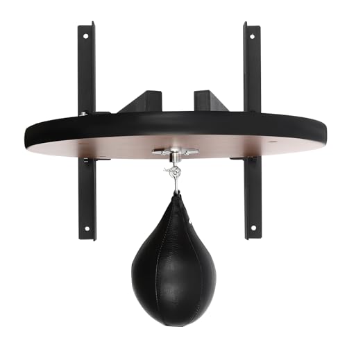 Speed Bag Platform, Heavy Duty Boxing Speed Bag, Adjustable Height Boxing Training Equipment with Punching Ball, Wall-Mounted Boxing Speedbag, Suitable for Home Fitness, Gym, Boxing Enthusiast, Black