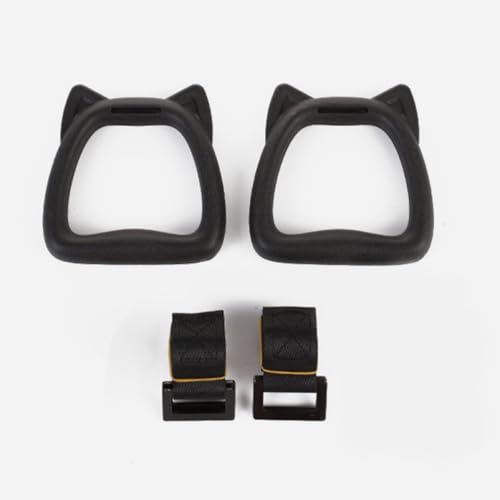 Alipis Adjustable Gymnastics Rings with 2m Straps, Professional Pull-up Rings Bodybuilding Circles Set for Home Strength Training and Gymnastics Exercises