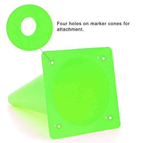 12 Inch Traffic Training Cones, Plastic Safety Parking Cones, 6 Colors - color: Green, Set of 12