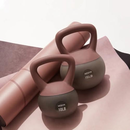 WeGym Soft Kettlebells and Kettlebell Sets for Home Strength Training - color: Pink, style: 25LB