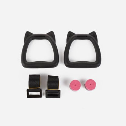 jojofuny Kids Gymnastic Rings Set with Adjustable Nylon Straps and Steel Buckles Professional Pull up Rings for Home Strength Training and Outdoor Fitness