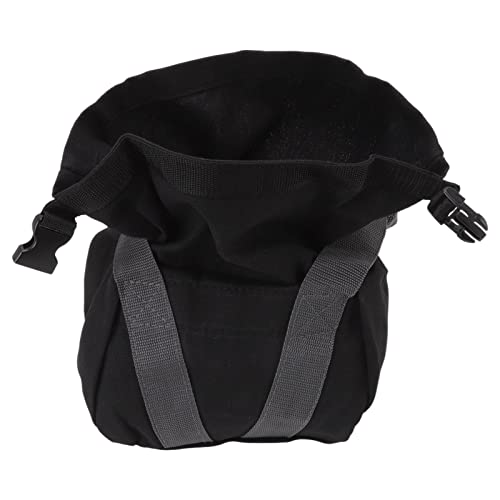 Workout Sandbag Tear with Ergonomic Handle, 12oz Canvas Weightlifting Sandbag for Fitness Training, Adjustable Fill up to 25 lbs, Black Sandbag for Home Gym and Outdoor Exercise