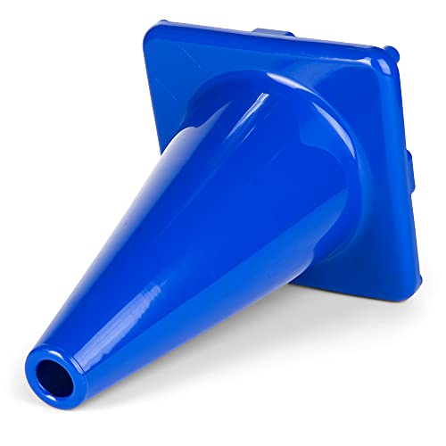 Champion Sports High Visibility Flexible Vinyl Cones for Sports Training, Agility Drills, Field & Gym Marking Sets - color: Blue, style: 12 Inch Cone (Single)