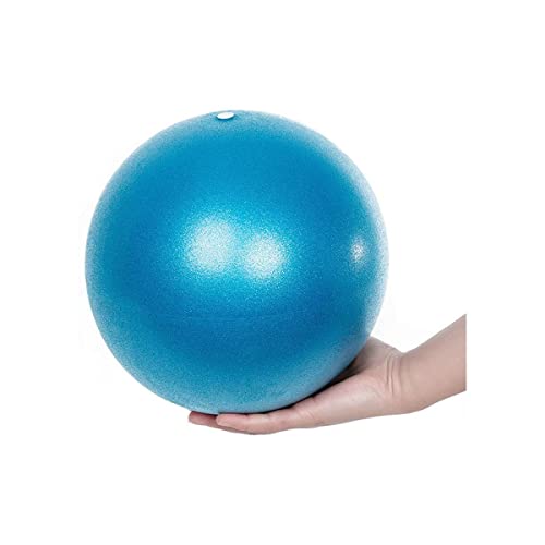 Small Exercise Ball Anti-Burst Non-Slip Stability 9 Inch with Inflatable Straw Mini Pilates Balls Ideal for Yoga Exercise Pilates Physical Therapy Stretching Core Fitness - color: blue