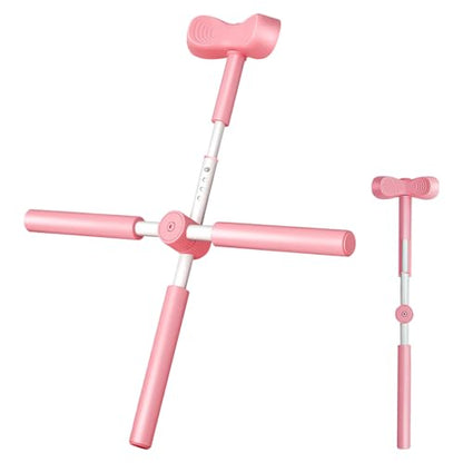 Back Stretcher Stick, Full Frame Mobility Pole, Range Control Using Support Bar, Controlled Movement Conditioning Device, Rehab Pole with T Shape, Training Gear for Sports Studios - color: rose