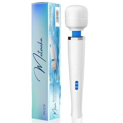 Therapeutic Cordless Massager - Powerful Massage Tool Handheld 8 Speeds 20 Patterns - Rechargeable Hand Massagers for Sore Muscles - Hand Held Massage Tool for Neck & Back