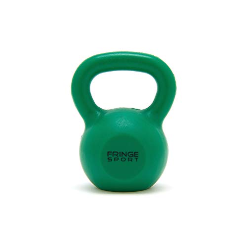 FringeSport Mini Plastic Kettlebells (Assorted Colors) - Small Athlete Gift, Paper Weights, Novelty (Green) - color: Green