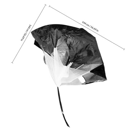 Uonlytech Resistance Parachute with Waist Belt for Running Speed Training, Football Power Resistance Chute for Sprint Agility, Lightweight Black Sports Parachute for Track and Field Fitness