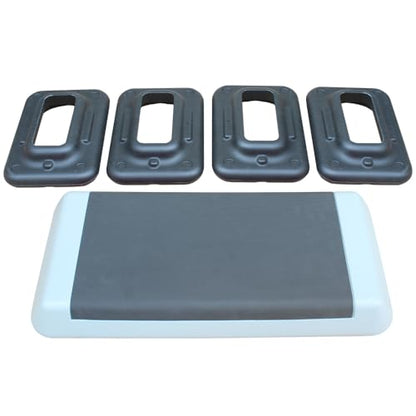 Adjustable Aerobic Step Platform with 4 Risers – Non-Slip Fitness Trainer for Home Workouts, Cardio & Strength Training